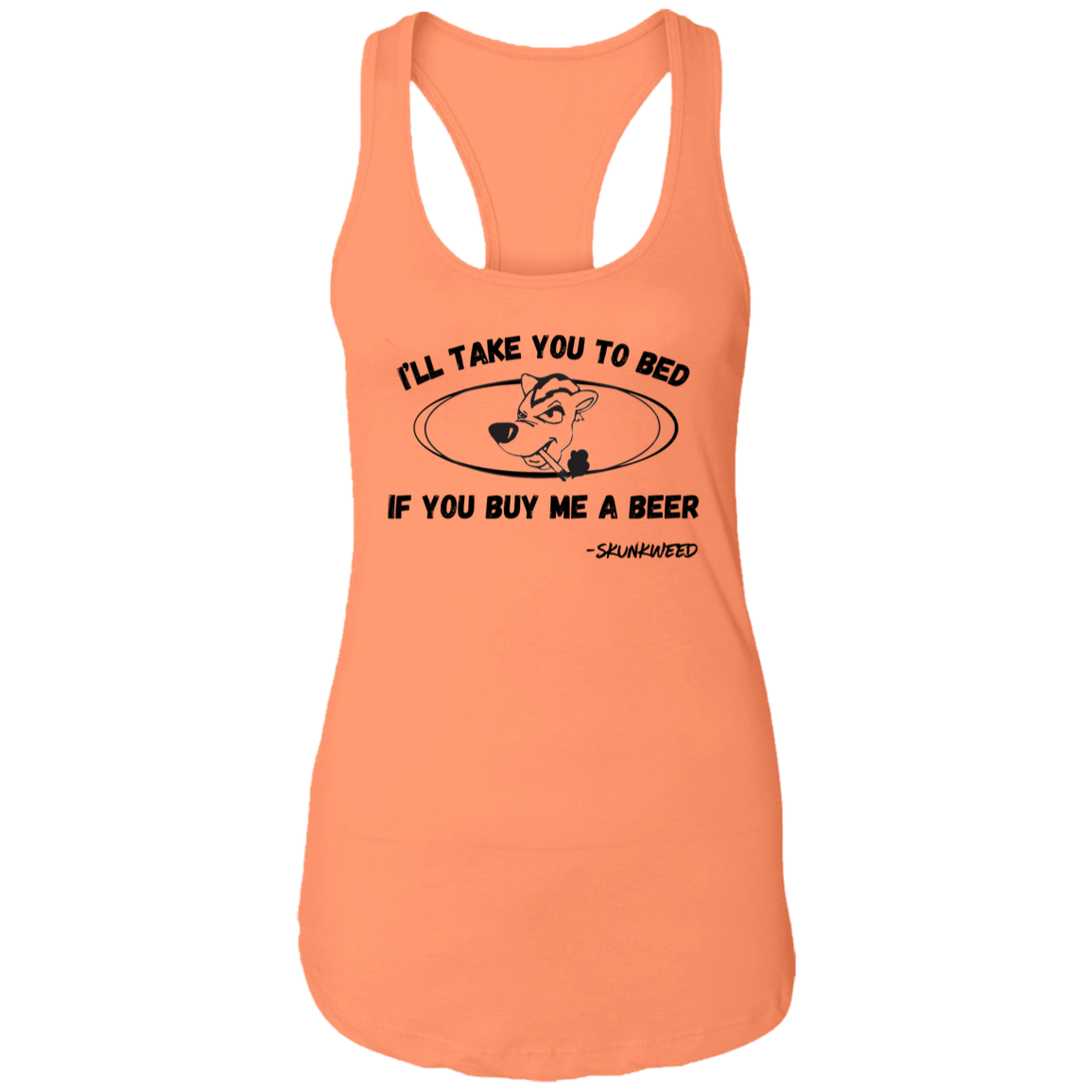 Lady's Tank Buy me a Beer Black Print