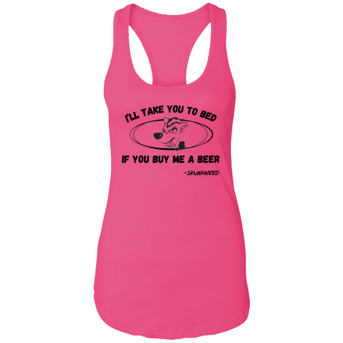 Lady's Tank Buy me a Beer Black Print