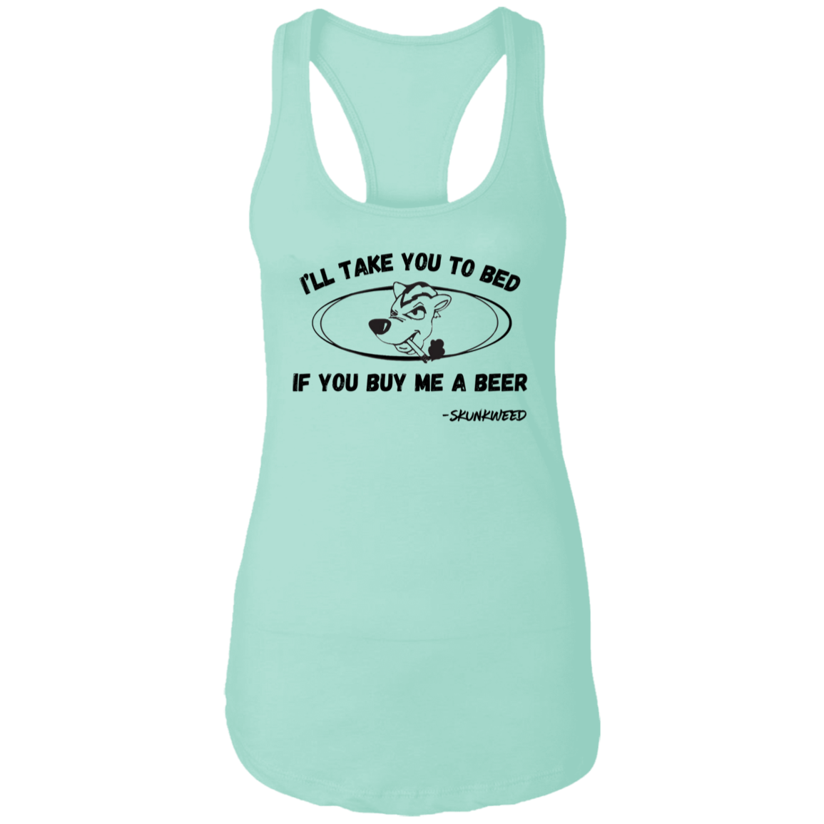 Lady's Tank Buy me a Beer Black Print