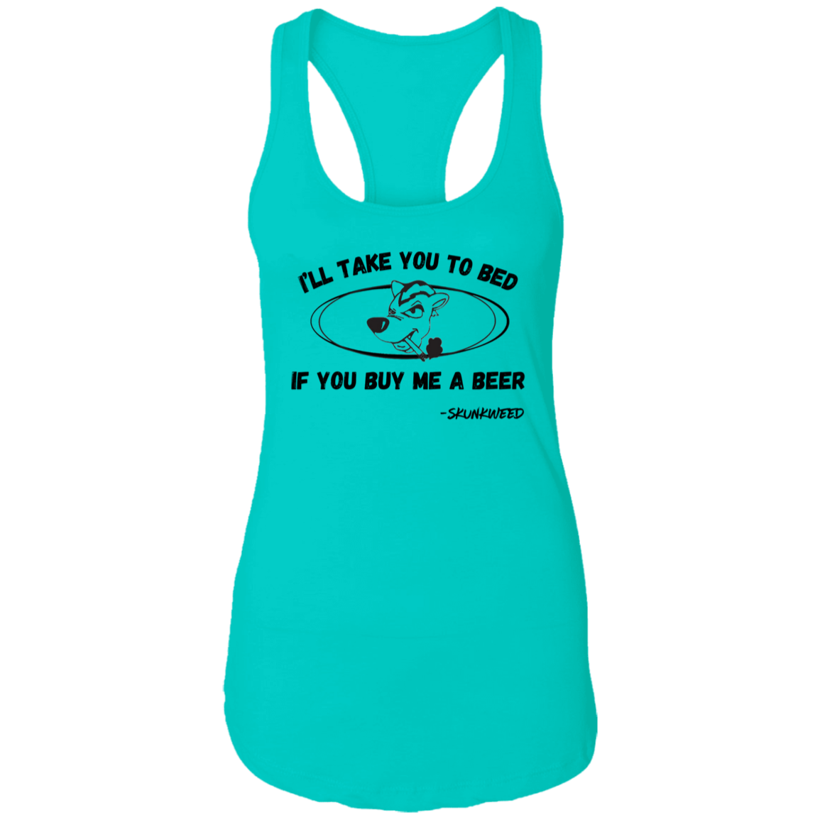 Lady's Tank Buy me a Beer Black Print